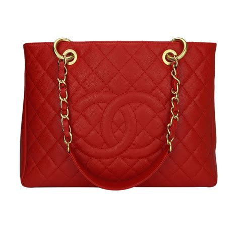 chanel gst red gold hardware|chanel tote gst.